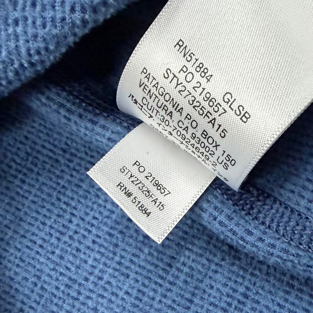 Patagonia Oakes 1/4 Zip Pullover Fleece Jacket Glass Blue Men's XL Fall 15 27325 - Picture 9 of 12